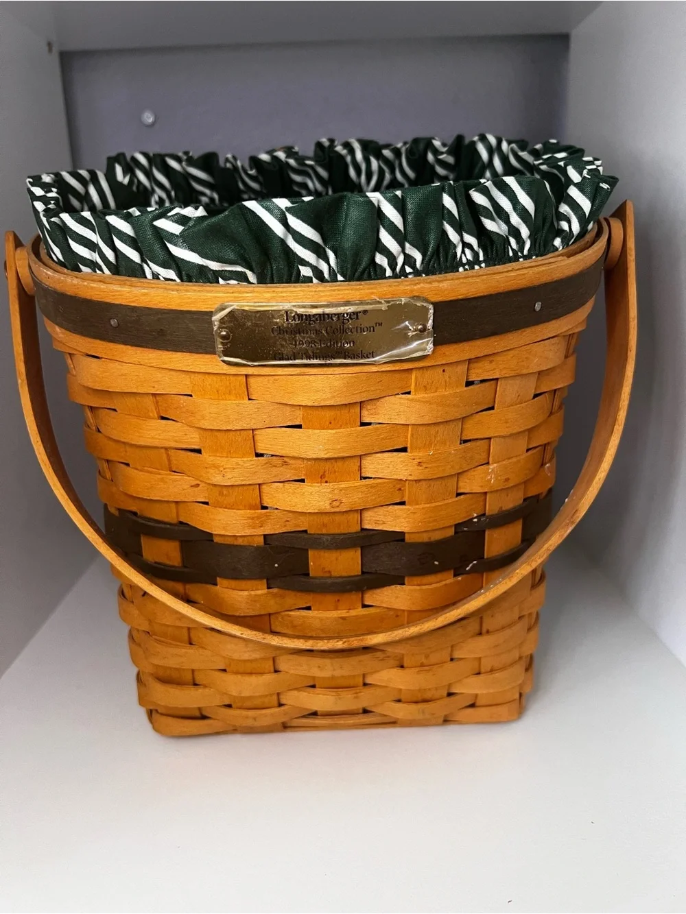 Longaberger Christmas collection 1998 edition glad tidings basket